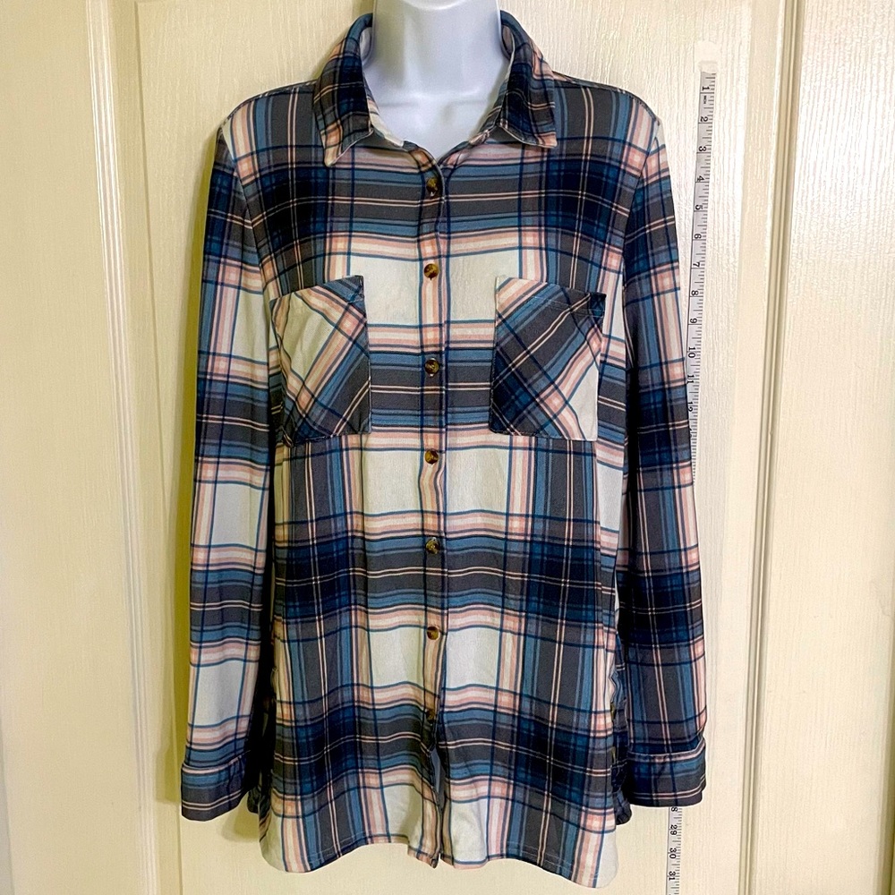 Robert Louis Pink and Blue Plaid Top